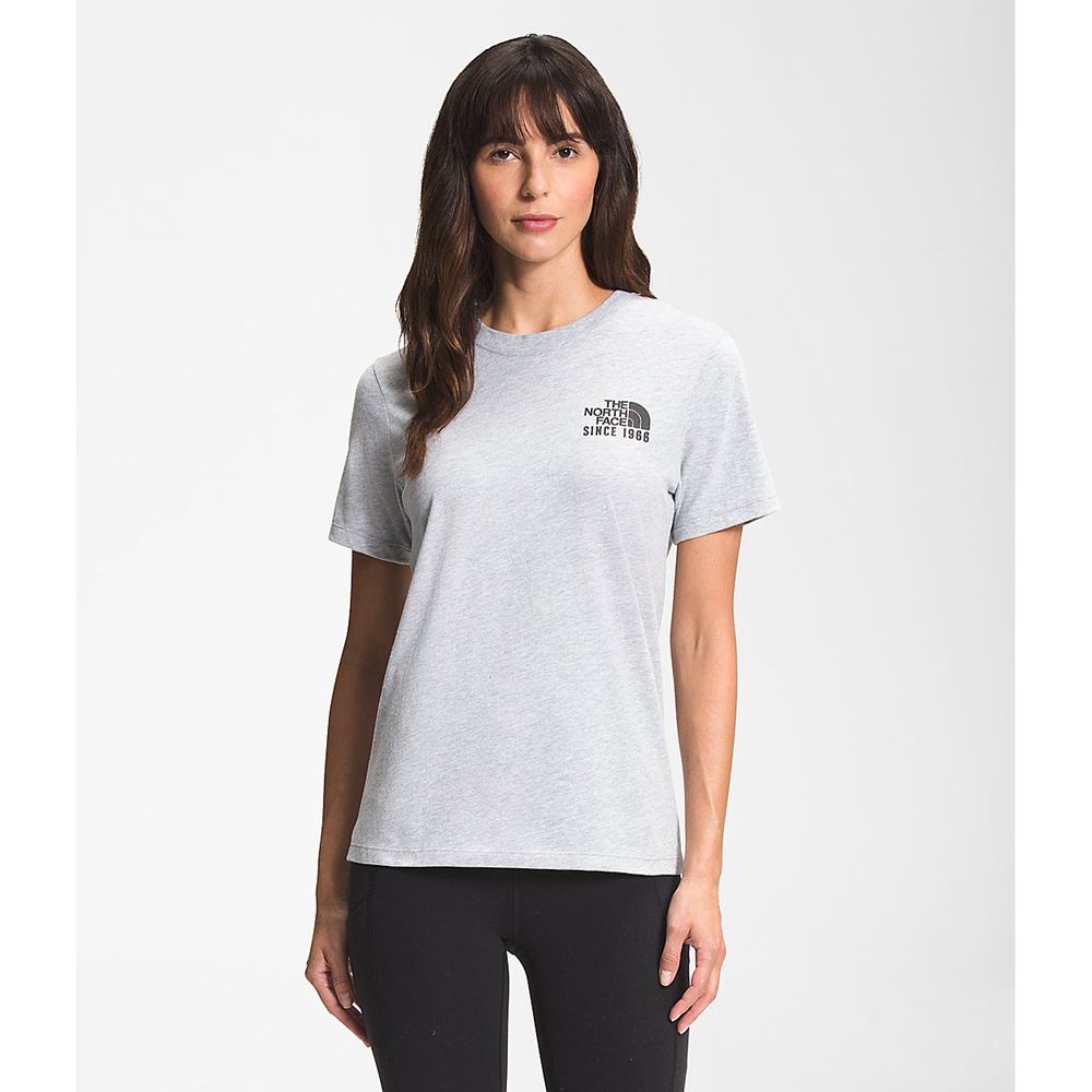 The North Face T-Shirts Womens Australia - The North Face Short Sleeve Mountain Peace Light Grey Mou